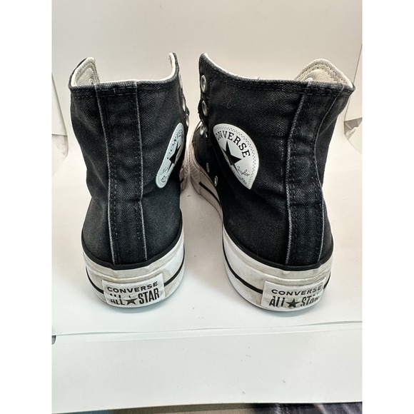 Converse Chuck Taylor All Star Platform Black Canvas 560845F Women's Size 8 - Picture 5 of 9